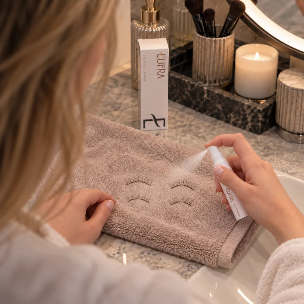 Lashes reinigen met de Eyelash Cleanser
